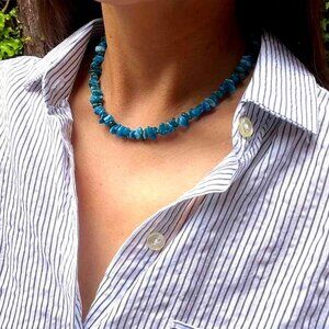 Unique Handmade Beaded Stone Necklace